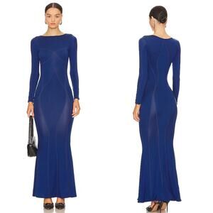 NWT OW Collection Sierra Covered Maxi Dress in Elemental‎ Blue Size Medium